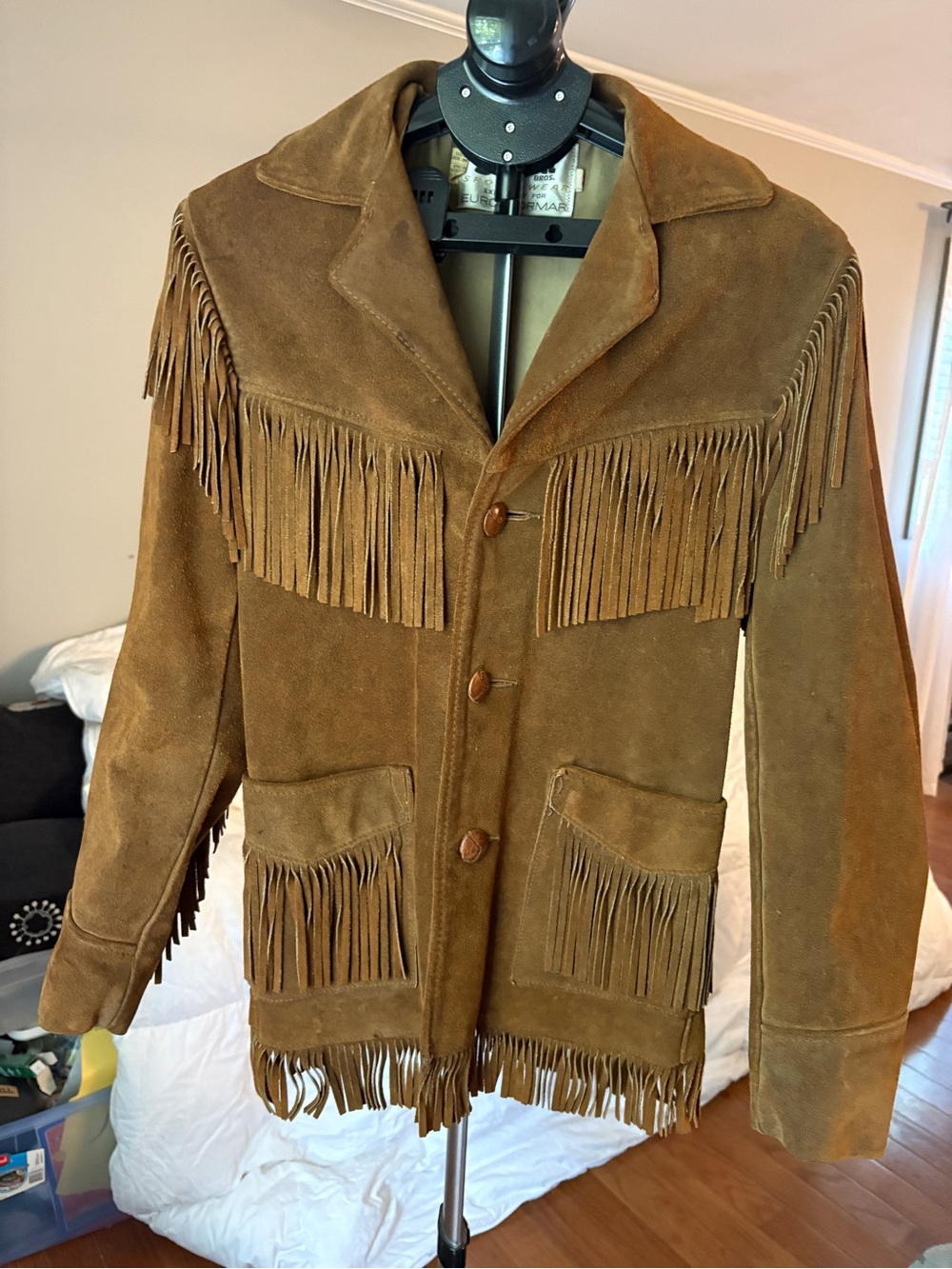 Vintage (late 70s) Schott Bros Brown Suede Fringe Leather Jacket
